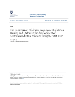 The transmission of ideas in employment relations