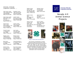 Nevada 4-H Animal Science Projects