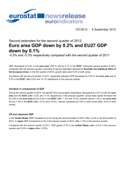 Euro area GDP down by 0.2% and EU27 GDP down by 0.1%