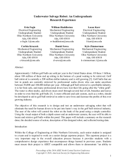 Underwater Salvage Robot: An Undergraduate Research Experience