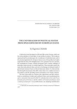 THE UNIVERSALISM OF POLITICAL SYSTEM PRINCIPLES