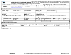 Material Composition Declaration