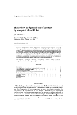 The activity budget and use of territory by a tropical blenniid fish
