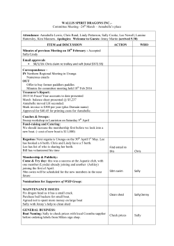 Committee Meeting &ndash;24th March &ndash; Annabelle`s place Attendance