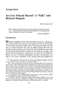"Talk" with Richard Delgado - USF Scholarship Repository