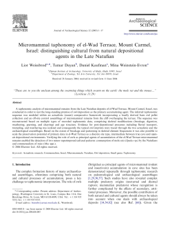 Micromammal taphonomy of el-Wad Terrace, Mount Carmel, Israel