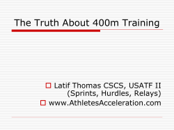 The Truth About 400m Training