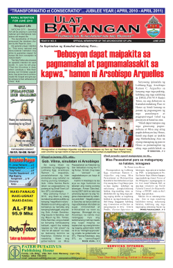 “Debosyon dapat maipakita sa pagmamahal at pagmamalasakit sa