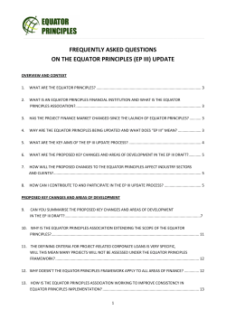 FAQs - EP III - Equator Principles