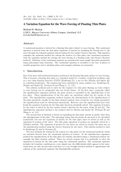 A Variation Equation for the Wave Forcing of Floating Thin Plates