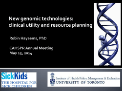 E7.2 New genomic technologies: clinical utility and