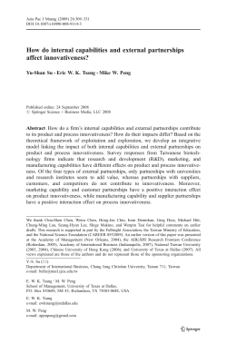 How do internal capabilities and external partnerships affect