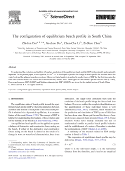 The configuration of equilibrium beach profile in South China