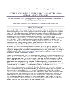 citizen-government communications at the local level in north carolina