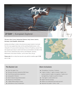 27 DAY | European Explorer
