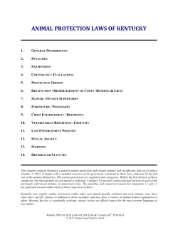 animal protection laws of kentucky
