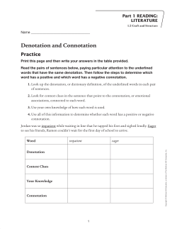 Denotation and Connotation - Macmillan/McGraw-Hill