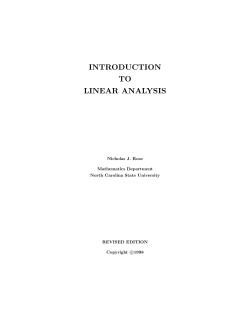 Introduction to Linear Analysis (pdf file)