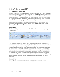 3 What`s New in Excel 2007