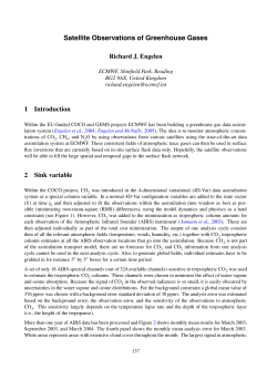 Satellite Observations of Greenhouse Gases 1 Introduction 2 Sink