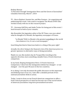 Is Narrative Enough? Immigration News and the