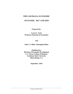 the louisiana economic outlook: 2017 and 2018