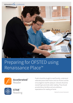 Preparing for OFSTED using Renaissance Place&trade;