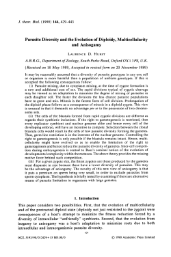 Parasite Diversity and the Evolution of Diploidy