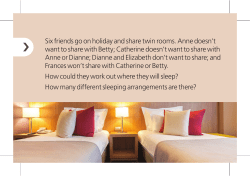 Six friends go on holiday and share twin rooms. Anne doesn`t want
