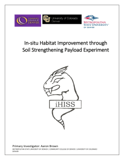In-situ Habitat Improvement through Soil Strengthening Payload