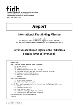 Terrorism and Human Rights in the Philippines: Fighting
