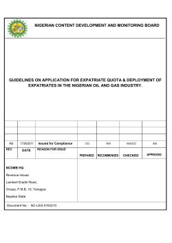 Any operator applying for Expatriate Quota