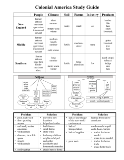 Colonial America Study Guide