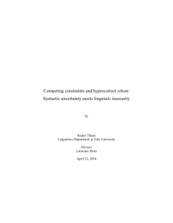 Competing constraints and hypercorrect whom