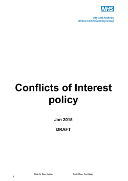Conflicts of Interest policy