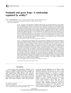 Peatlands and green frogs: A relationship regulated by