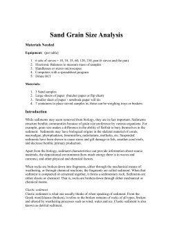 Sand Grain Size Analysis