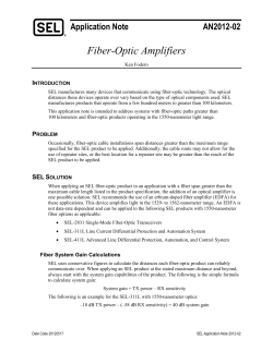 Fiber-Optic Amplifiers