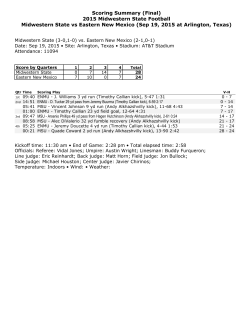 Game Book  - Midwestern State University
