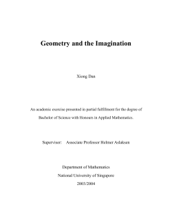 Geometry and the Imagination