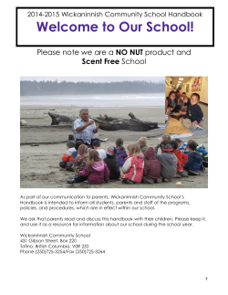 2014-2015 Wickaninnish Community School