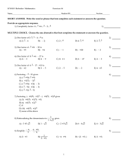 Exercises #6