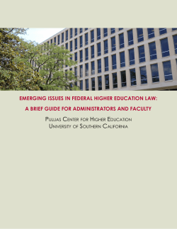 emerging issues in federal higher education law