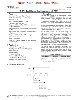 THS788 Quad Channel Time Measurement Unit
