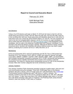 Report to Council and Executive Board