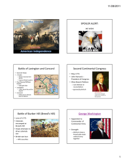 SPOILER ALERT: Battle of Lexington and Concord Second