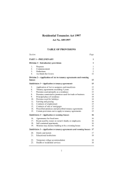 Residential Tenancies Act 1997