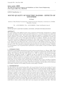 SOUND QUALITY OF ELECTRIC RAZORS