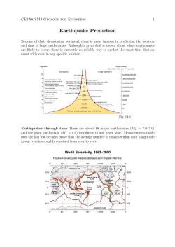 Earthquake Prediction