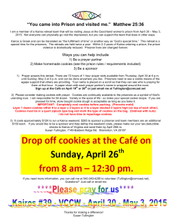 Kairos 39 Instructio.. - St. John the Evangelist Catholic Church